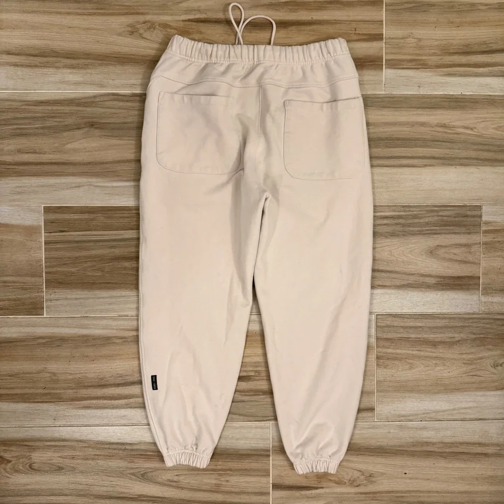 ASRV Tech-Terry Oversized Sweatpants Cream Beige Men's Size Medium DSG 0655